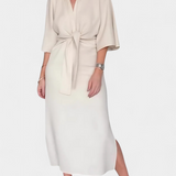 Ainhoa Vestido Casual con Nudo Frontal y Escote en V