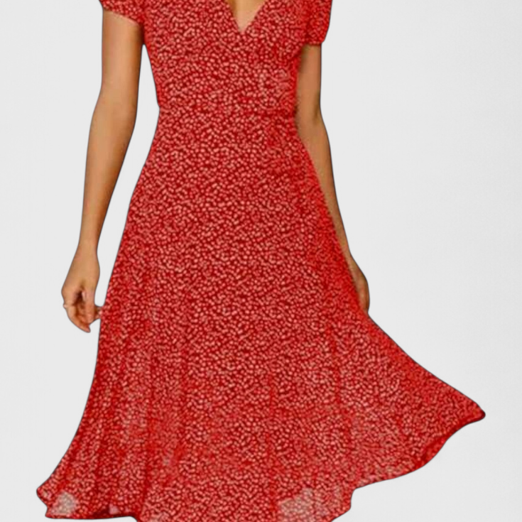 Nuria Vestido Midi Diario con Escote en V