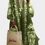 Alessia Vestido Floral de Manga Larga y Estilo Bohemio