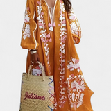 Alessia Vestido Floral de Manga Larga y Estilo Bohemio