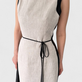 Samanta Vestido Sin Mangas con Contraste de Color