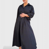 Celina Vestido Largo Maxi con Solapa