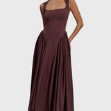 Verona Vestido Midi con Escote Cuadrado