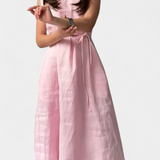 Rosetta Vestido Suave sin Mangas con Lazo Ajustable