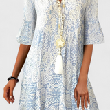 Zarahilde Vestido Elegante con Estampado Sofisticado