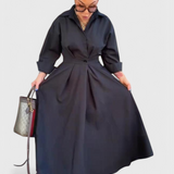 Celina Vestido Largo Maxi con Solapa