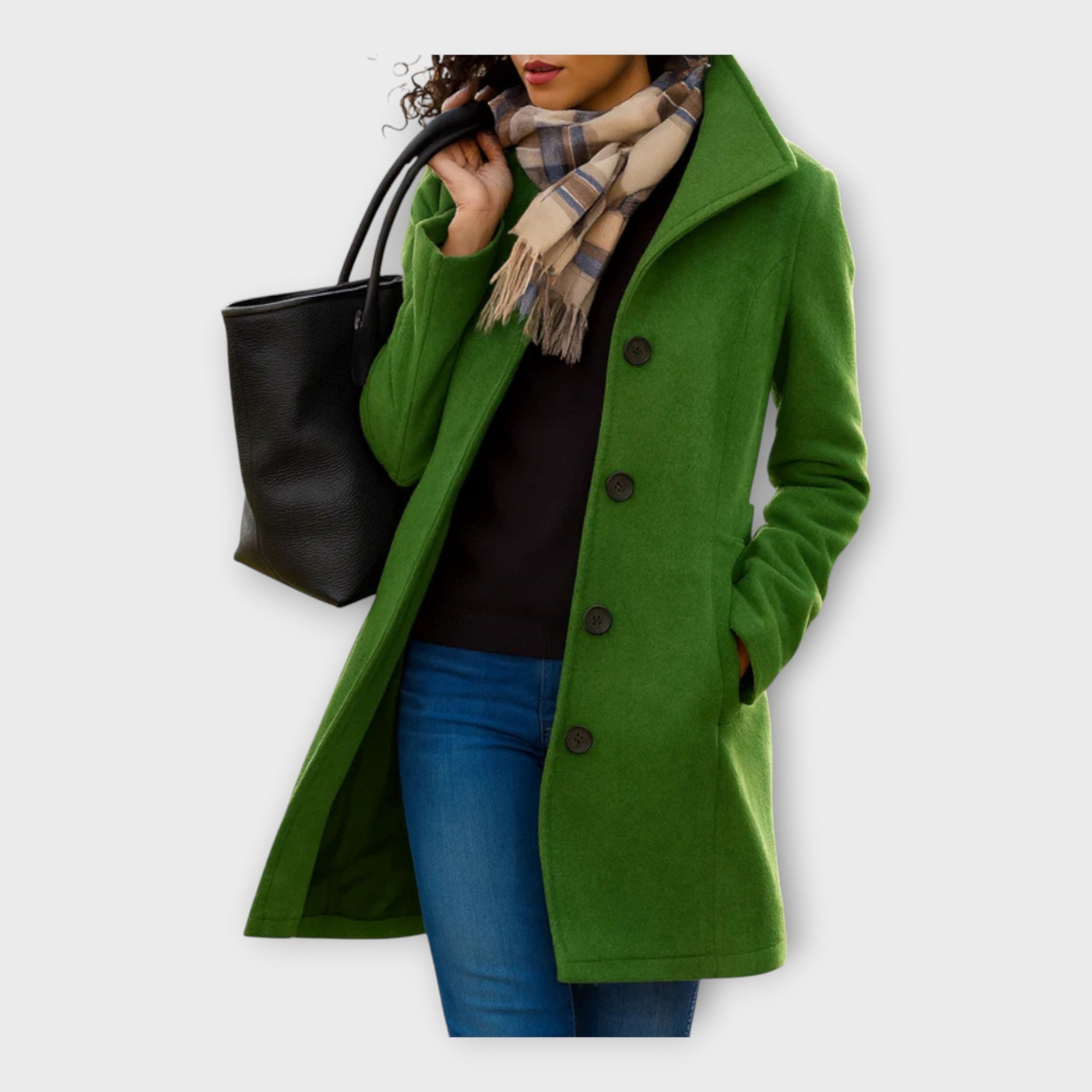 LuxLana Abrigo de Lana con Botones - Estilo Versátil