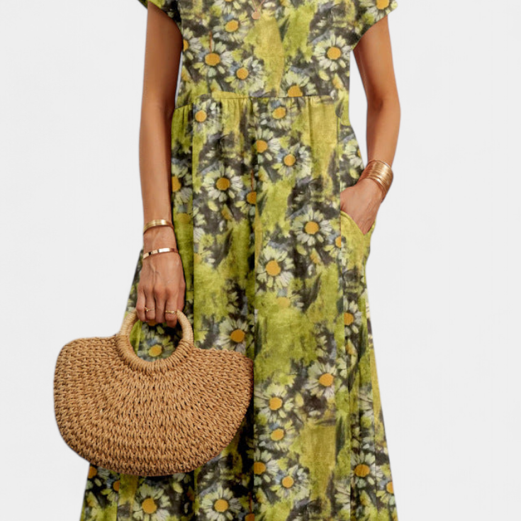 Yuridia Vestido Floral Chic con Silueta Fluida