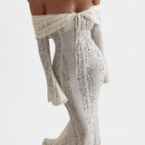 Rosalie Vestido Maxi Off-Shoulder de Encaje