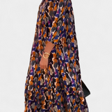 Teodora Vestido Retro con Escote en V y Mangas Abullonadas