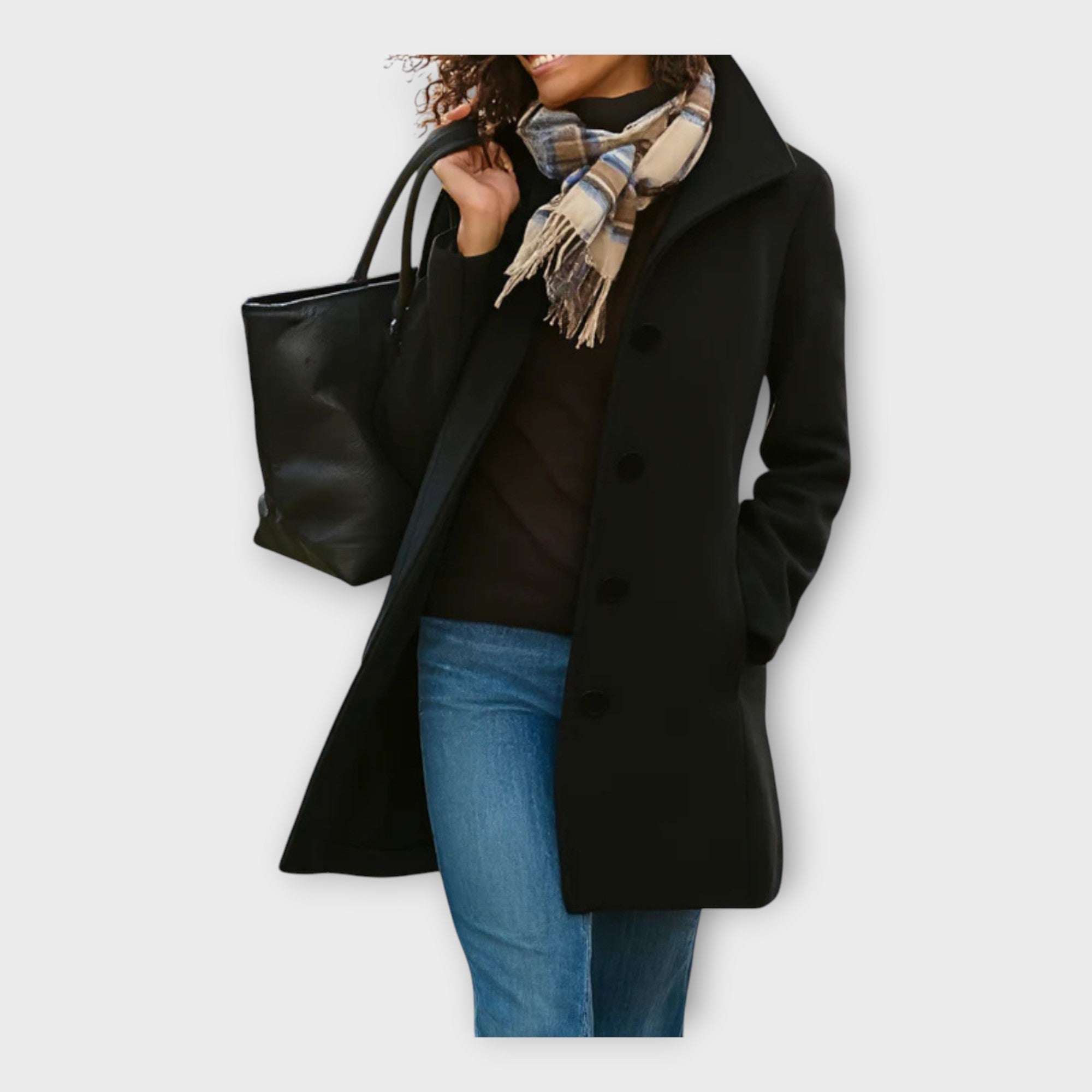 LuxLana Abrigo de Lana con Botones - Estilo Versátil