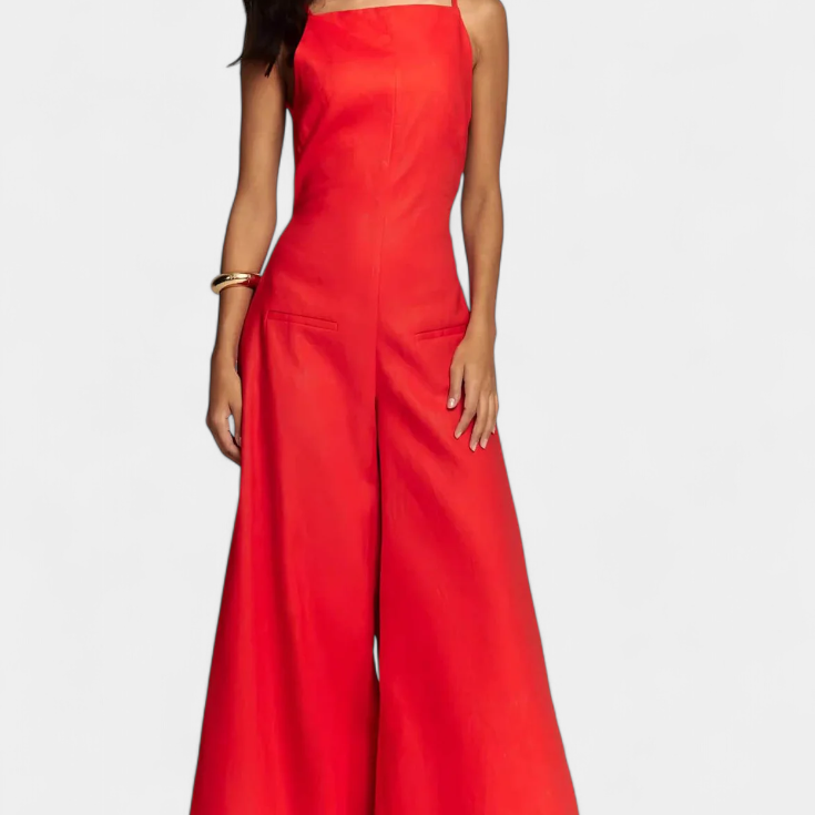 Belén Mono Halter de Pierna Ancha con Caída Radiante