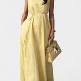 Rosetta Vestido Suave sin Mangas con Lazo Ajustable