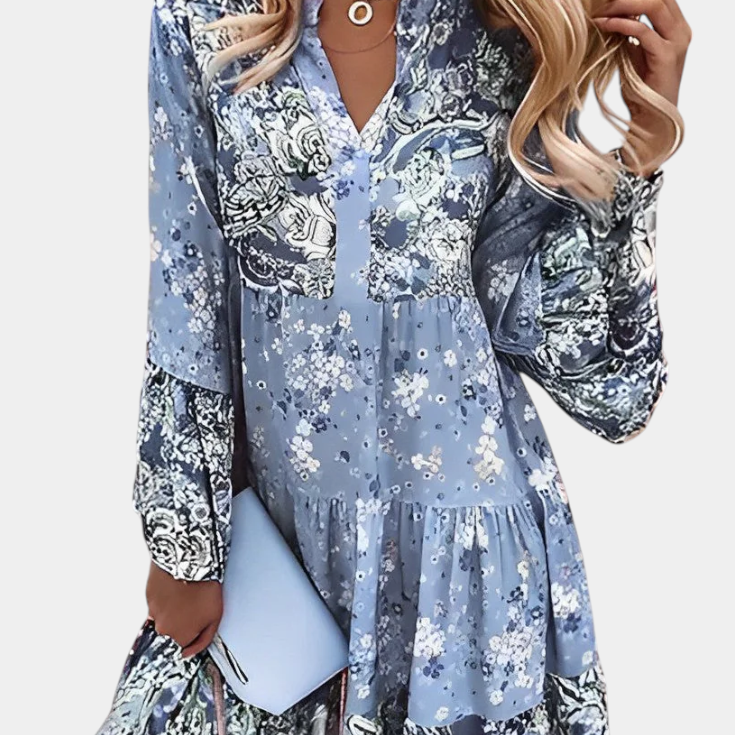 Vera Vestido Mini A-Line Floral Boho