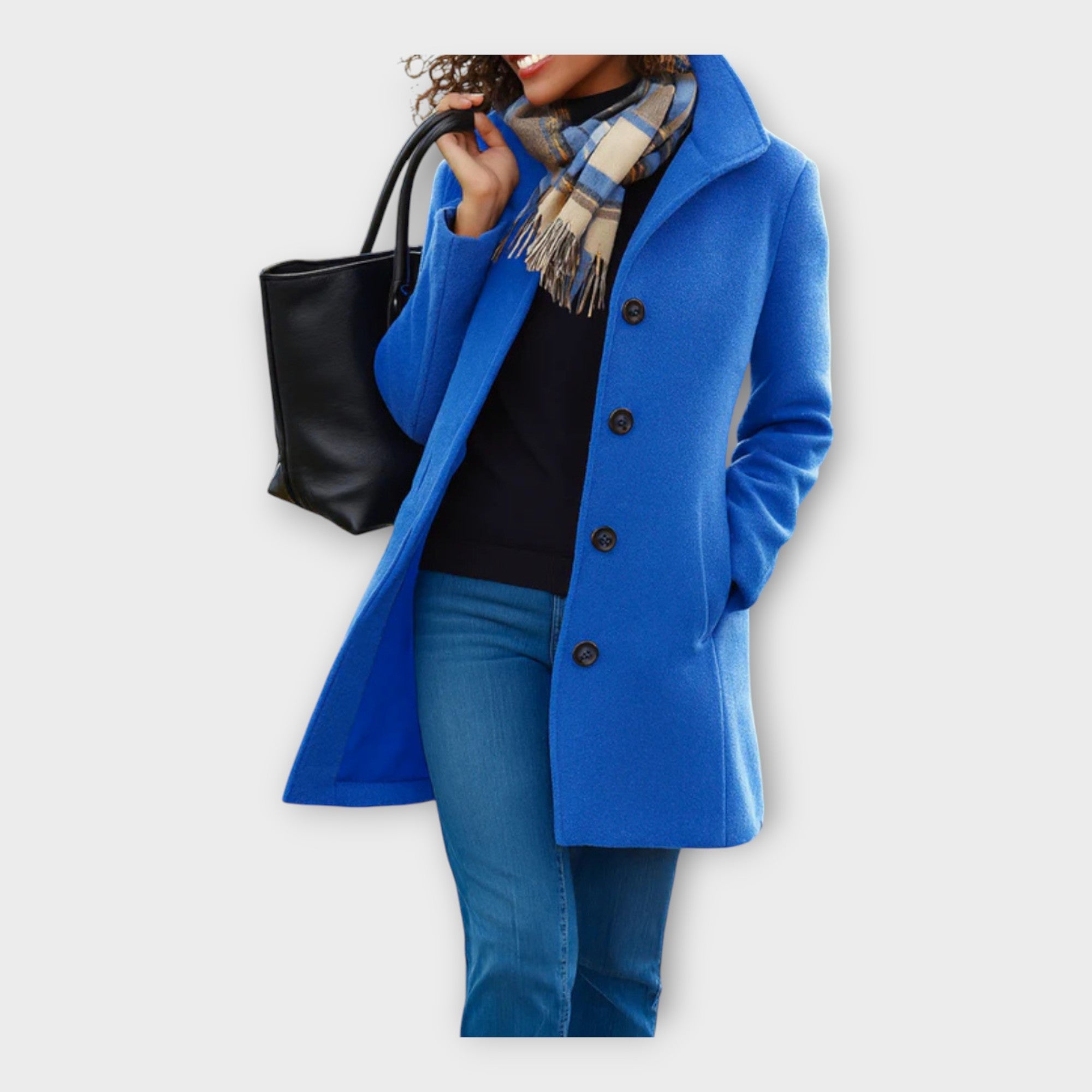 LuxLana Abrigo de Lana con Botones - Estilo Versátil