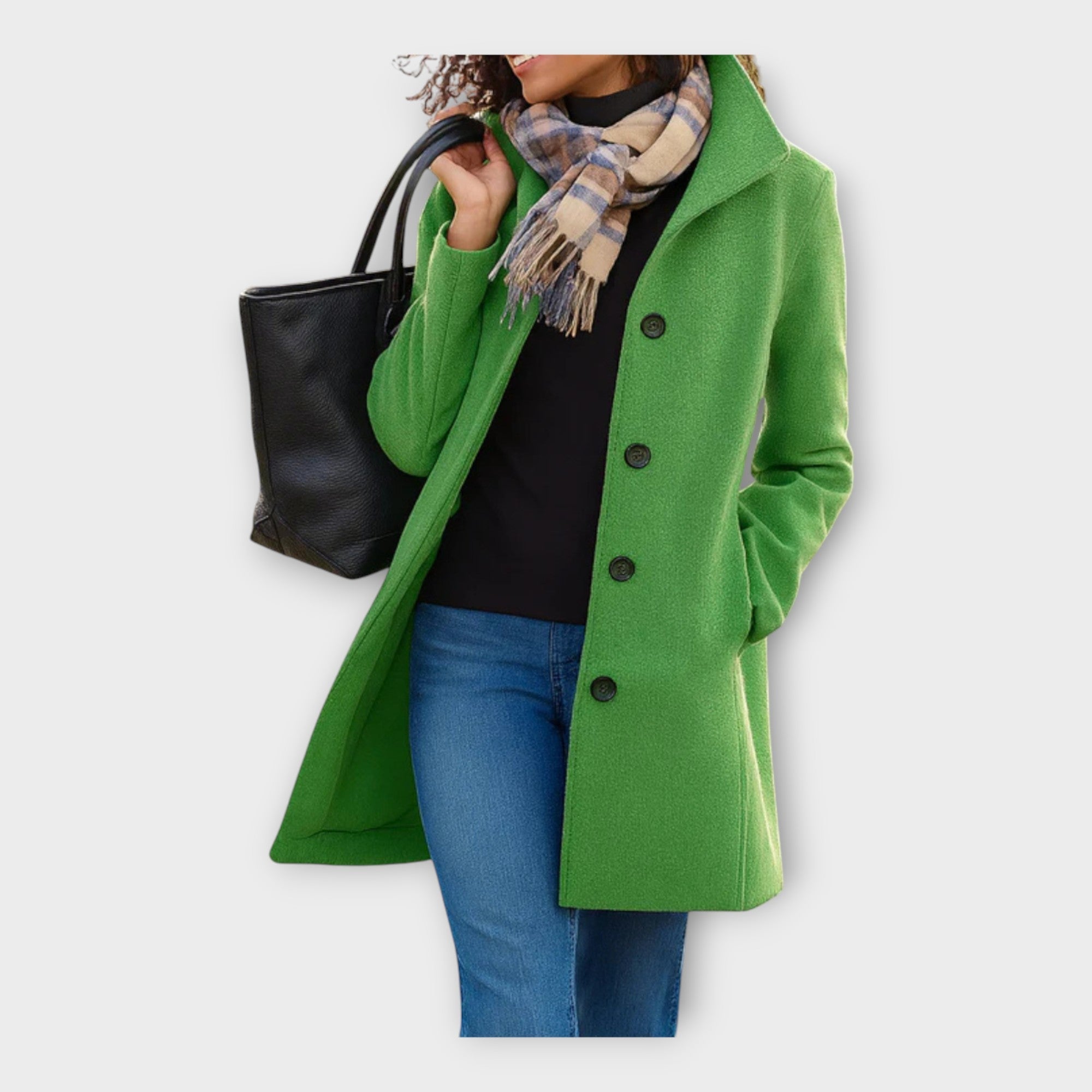 LuxLana Abrigo de Lana con Botones - Estilo Versátil