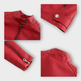 Nova Moda Chaqueta De Cuero Moderna Y Corta - Versátil