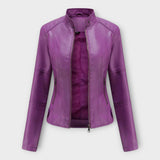 Nova Moda Chaqueta De Cuero Moderna Y Corta - Versátil