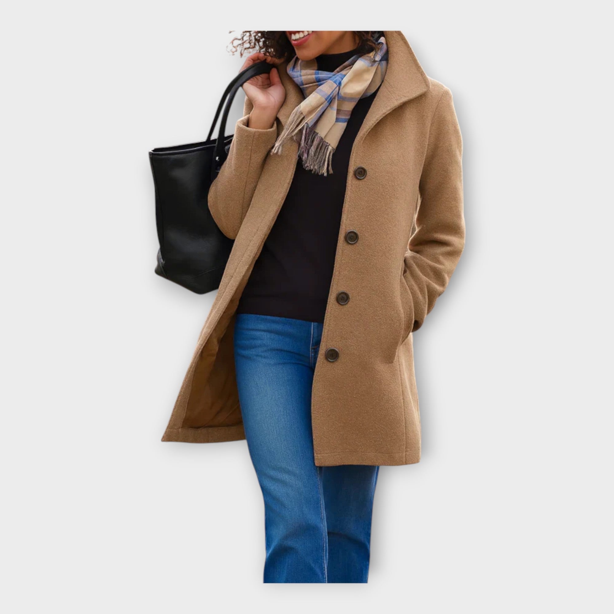 LuxLana Abrigo de Lana con Botones - Estilo Versátil