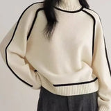 Donna | Elegante jersey de cuello alto