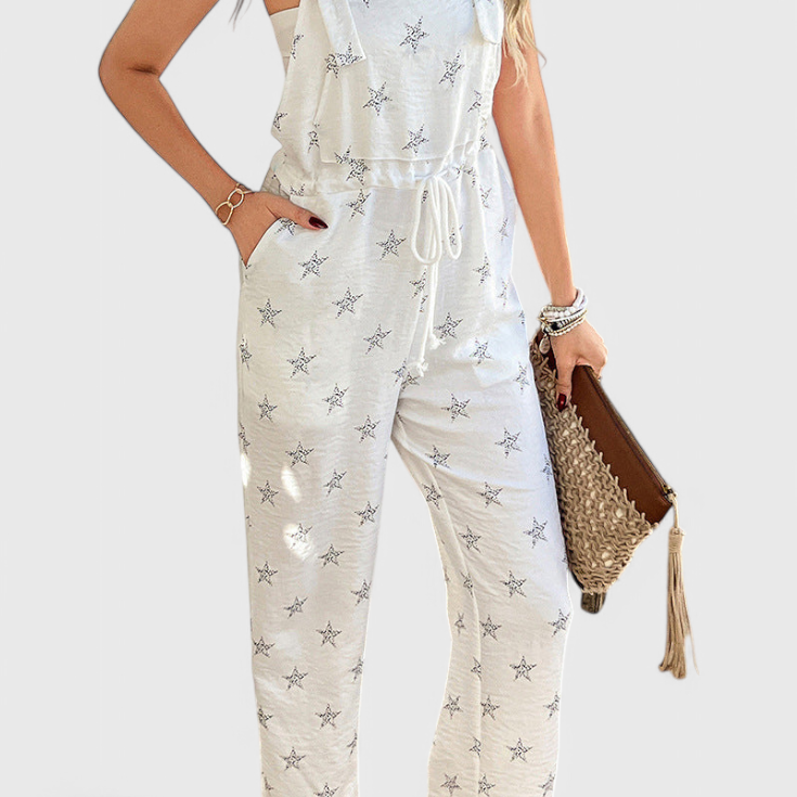 Bianca Mono Largo Relajado con Estampado de Estrellas