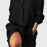 Marlene Vestido Camisa de Lino Longline