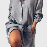 Marlene Vestido Camisa de Lino Longline