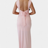 Viveka Vestido con Lazo en la Espalda y Comodidad Elástica