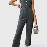 Marisela Mono Texturizado con Escote en V