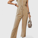 Marisela Mono Texturizado con Escote en V