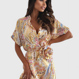 Marinka Vestido Midi Floral Vintage