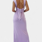 Viveka Vestido con Lazo en la Espalda y Comodidad Elástica