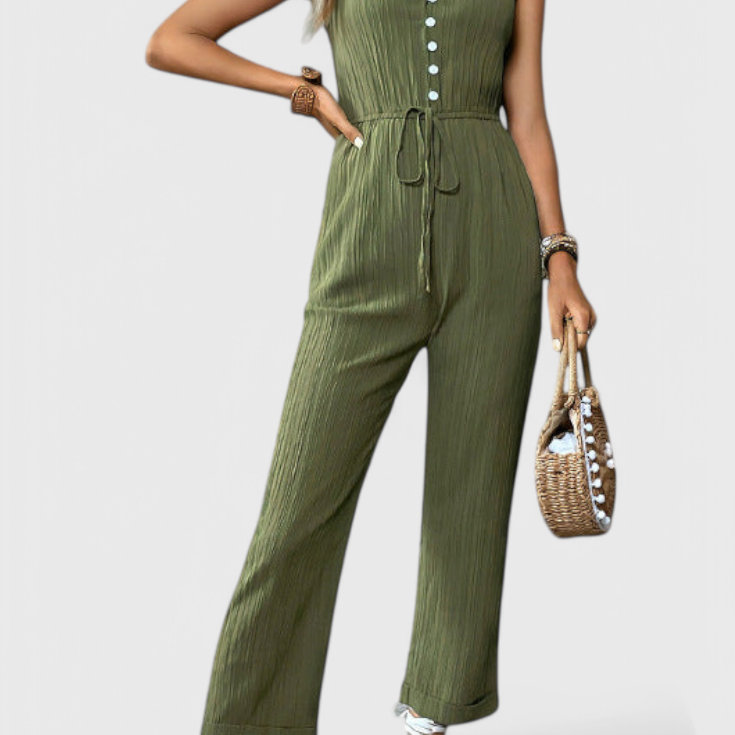 Marisela Mono Texturizado con Escote en V