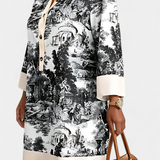 Wilma Vestido Camisero Estampado Paisaje