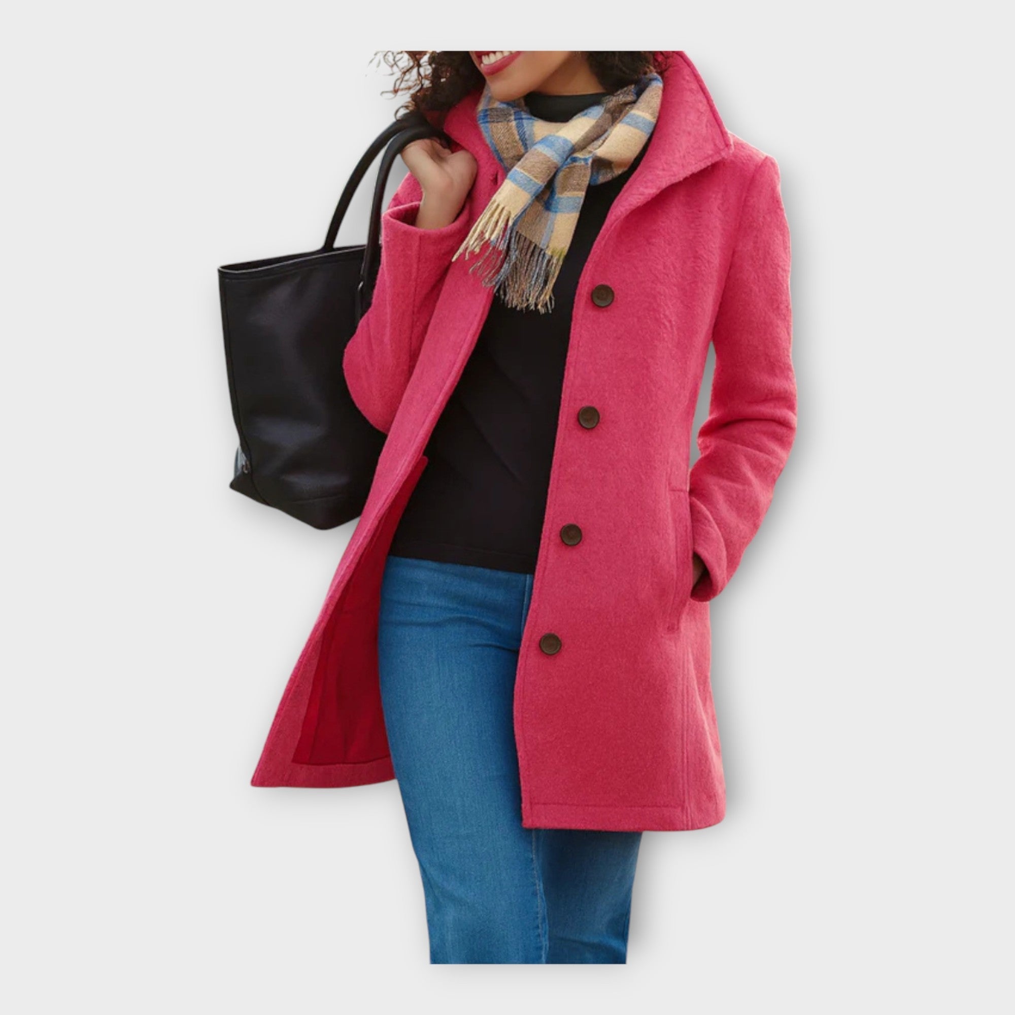 LuxLana Abrigo de Lana con Botones - Estilo Versátil