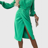 Lillian Vestido Midi con Detalle Cortado