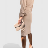 Lillian Vestido Midi con Detalle Cortado