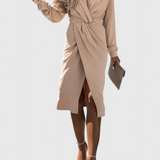 Lillian Vestido Midi con Detalle Cortado