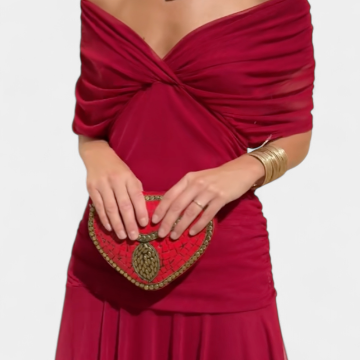 Alondra Vestido Largo con Estampado Floral Fantasía y Escote en V