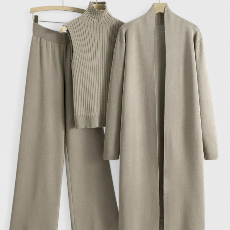 Mahalia Conjunto de Punto de 3 Piezas