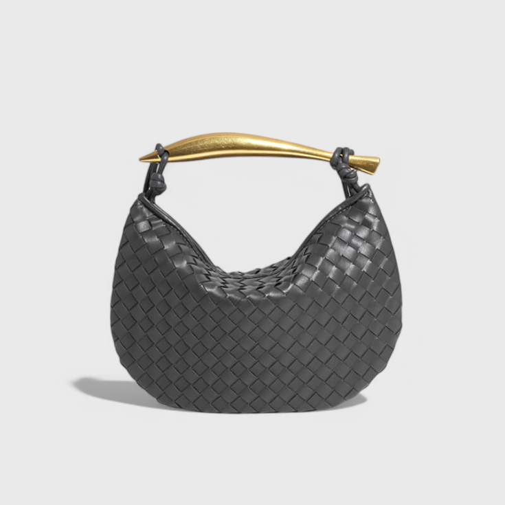 Gerda Bolso Woven con Asa Dorada