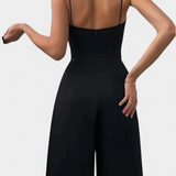 Romily Mono Sexy con Tirantes y Pierna Ancha Elegante