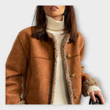 Eterna Cuero Chaqueta Con Forro Caliente - Estilo Atemporal