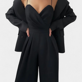 Romily Mono Sexy con Tirantes y Pierna Ancha Elegante