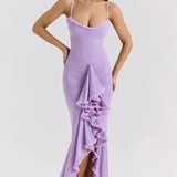 Roxanne Vestido de tirantes sin mangas con volantes