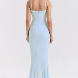 Roxanne Vestido de tirantes sin mangas con volantes