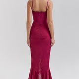 Roxanne Vestido de tirantes sin mangas con volantes