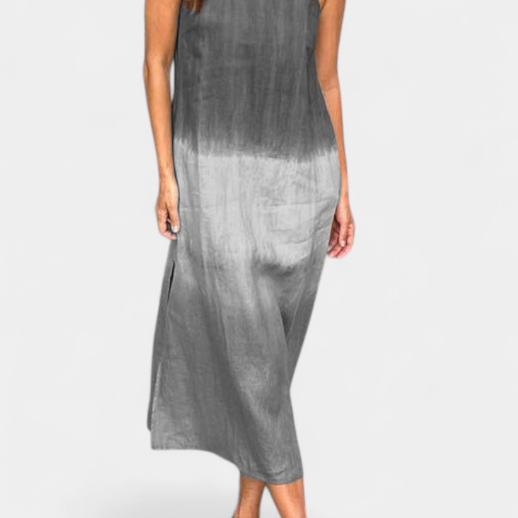 Taerra Vestido Sin Mangas con Estilo Tie-Dye en Degradé