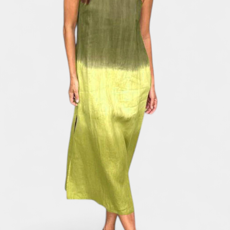 Taerra Vestido Sin Mangas con Estilo Tie-Dye en Degradé