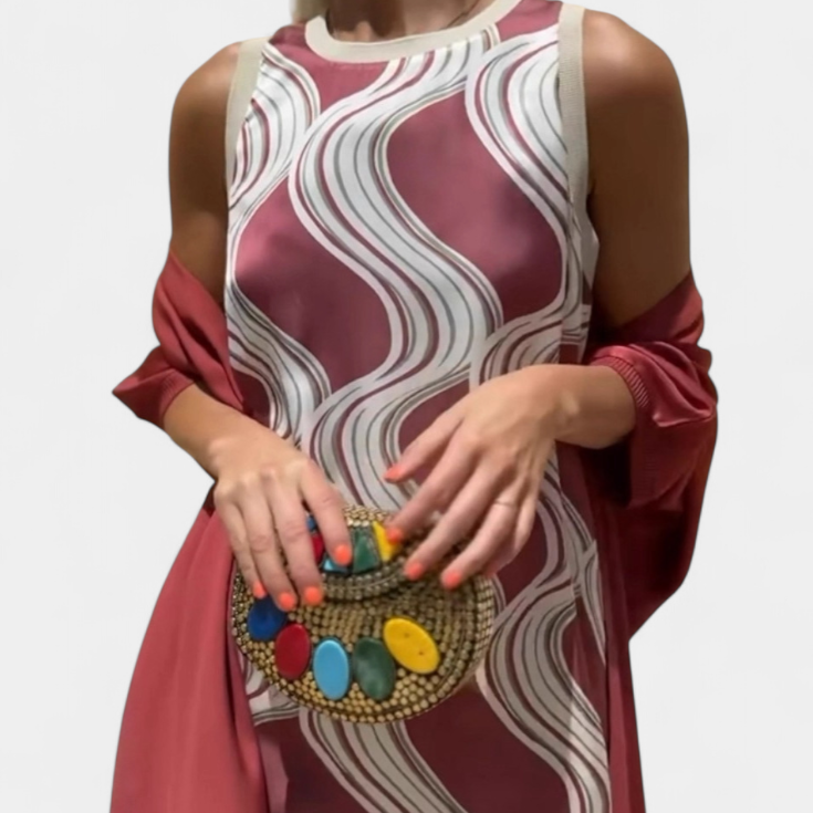 Alice Vestido de Noche con Stola Elegante